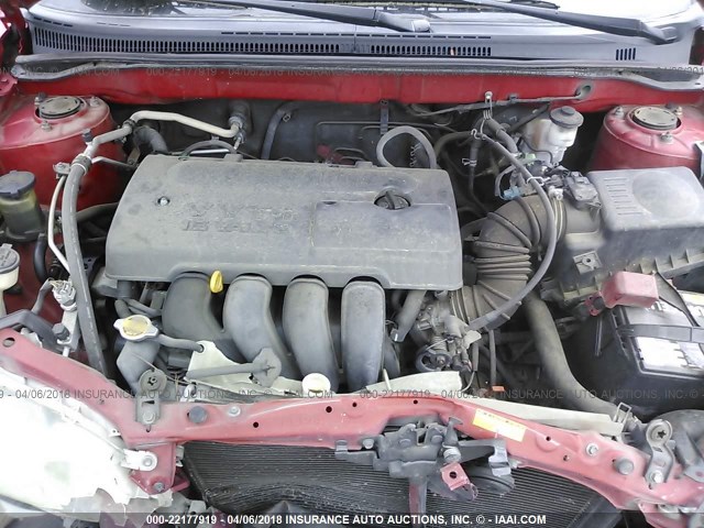 2T1BR32E94C304710 - 2004 TOYOTA COROLLA CE/LE/S RED photo 10