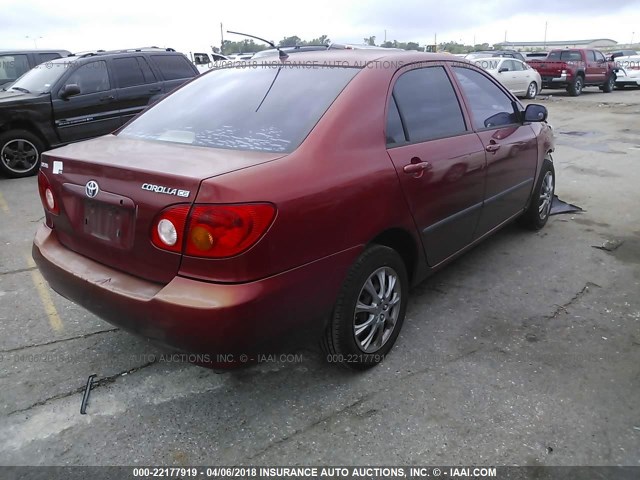 2T1BR32E94C304710 - 2004 TOYOTA COROLLA CE/LE/S RED photo 4