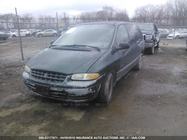 1P4GP44R3TB486205 - 1996 PLYMOUTH GRAND VOYAGER SE GREEN photo 2