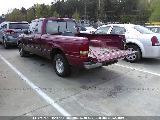 1FTCR14U6TPA73259 - 1996 FORD RANGER SUPER CAB RED photo 3