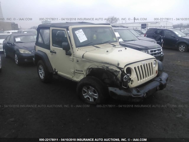 1J4AA2D19BL591618 - 2011 JEEP WRANGLER SPORT CREAM photo 1