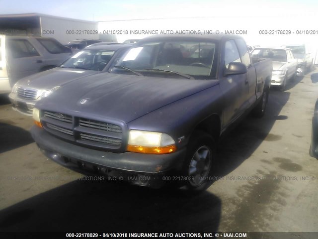 1B7GL22XXXS168769 - 1999 DODGE DAKOTA PURPLE photo 2