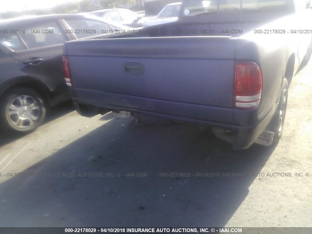 1B7GL22XXXS168769 - 1999 DODGE DAKOTA PURPLE photo 6