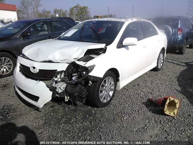 1NXBU4EE3AZ266630 - 2010 TOYOTA COROLLA S/LE/XLE WHITE photo 2