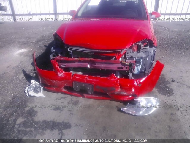 1G1AM18B187233174 - 2008 CHEVROLET COBALT SPORT RED photo 6