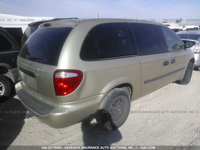 1D4GP24RX6B552278 - 2006 DODGE GRAND CARAVAN SE BEIGE photo 4