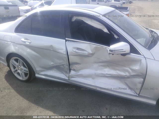 WDDGF5EB3AF428024 - 2010 MERCEDES-BENZ C 300 SILVER photo 6