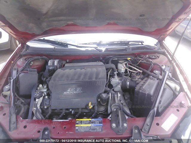 2G1WD58C279144362 - 2007 CHEVROLET IMPALA SUPER SPORT RED photo 10