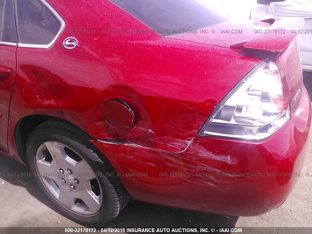 2G1WD58C279144362 - 2007 CHEVROLET IMPALA SUPER SPORT RED photo 6