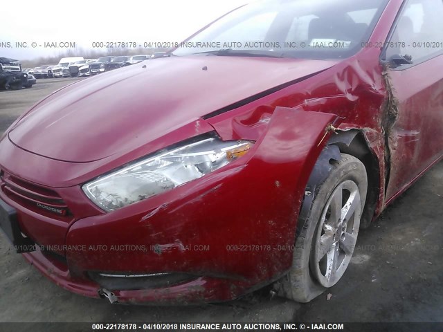 1C3CDFFA9GD802185 - 2016 DODGE DART SXT SPORT RED photo 6