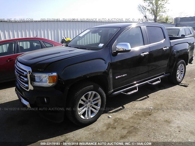 1GTP6DE1XG1360127 - 2016 GMC CANYON SLT BLACK photo 2