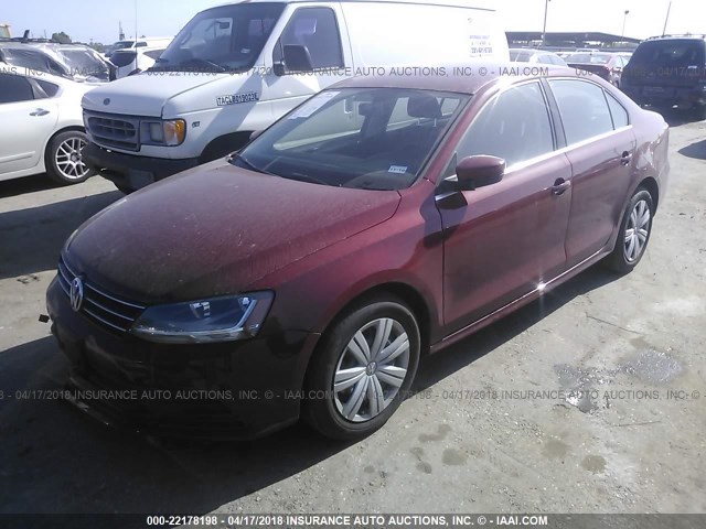 3VW167AJXHM403363 - 2017 VOLKSWAGEN JETTA S RED photo 2