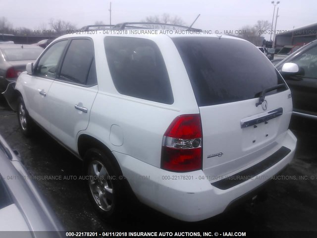 2HNYD182X3H536998 - 2003 ACURA MDX WHITE photo 3