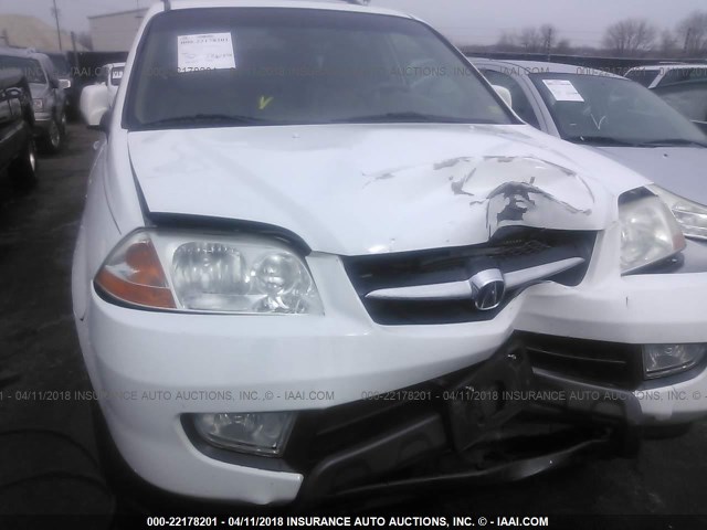 2HNYD182X3H536998 - 2003 ACURA MDX WHITE photo 6