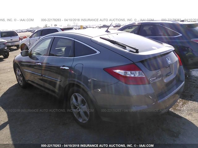 5J6TF1H59AL008027 - 2010 HONDA ACCORD CROSSTOUR EXL GRAY photo 3