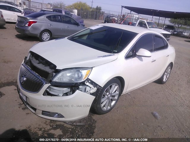 1G4PT5SV6D4178999 - 2013 BUICK VERANO PREMIUM WHITE photo 2