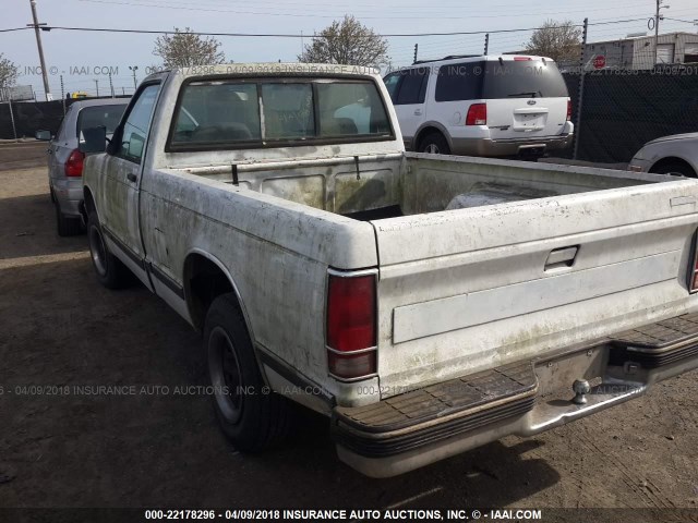 1GCCS14Z6N8179434 - 1992 CHEVROLET S TRUCK S10 WHITE photo 3