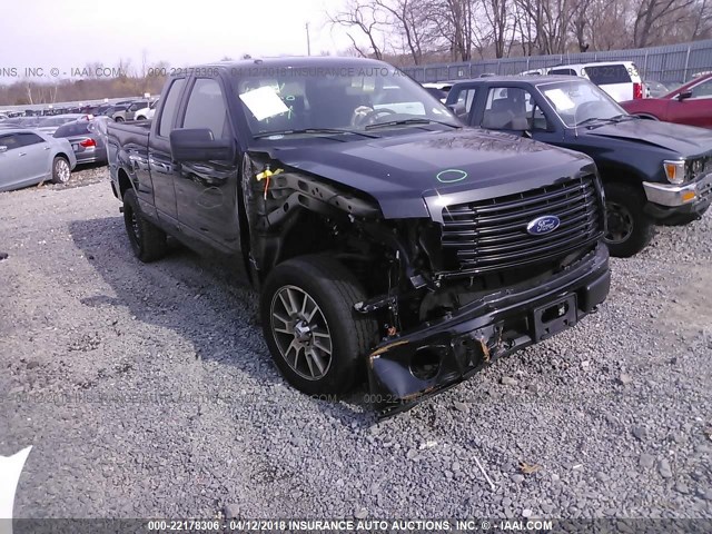 1FTEX1EM3EKF67253 - 2014 FORD F150 SUPER CAB BLACK photo 1