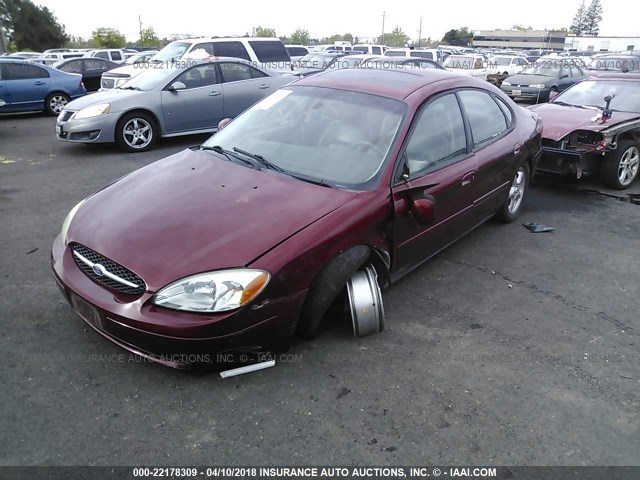 1FAFP55272G259291 - 2002 FORD TAURUS SES RED photo 2