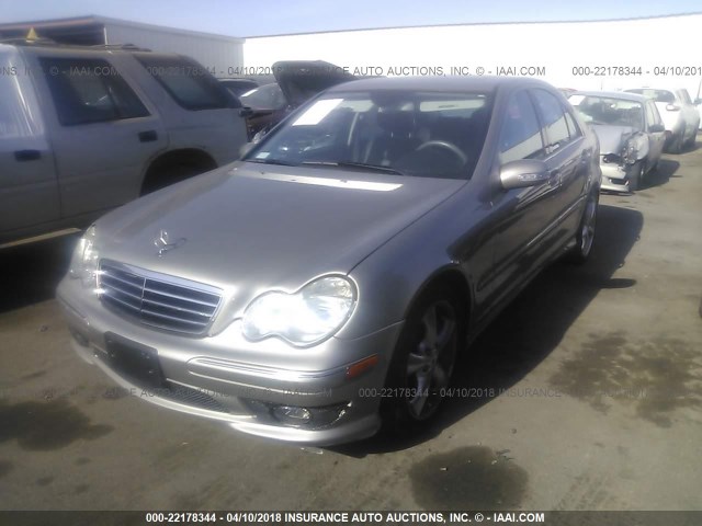 WDBRF52H06F804390 - 2006 MERCEDES-BENZ C GENERATION 2006 230 GRAY photo 2