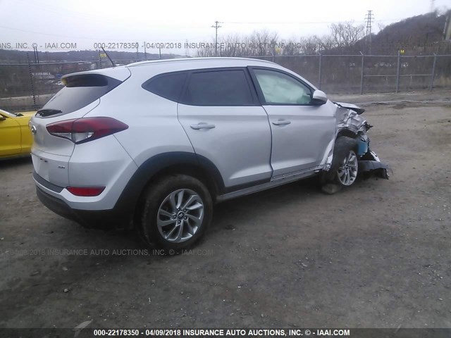 KM8J3CA40GU199337 - 2016 HYUNDAI TUCSON LIMITED/SPORT AND ECO/SE SILVER photo 4