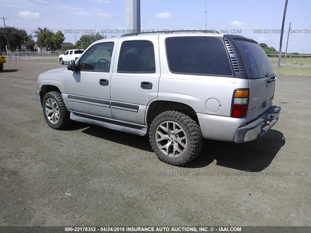 1GNEC13V35J241179 - 2005 CHEVROLET TAHOE C1500 SILVER photo 3