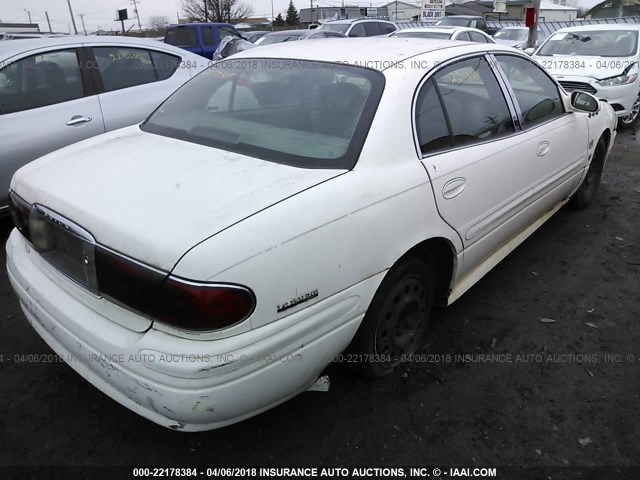 1G4HP54K61U220708 - 2001 BUICK LESABRE CUSTOM WHITE photo 4