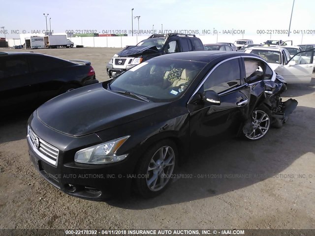 1N4AA5AP7DC807166 - 2013 NISSAN MAXIMA S/SV BLACK photo 2