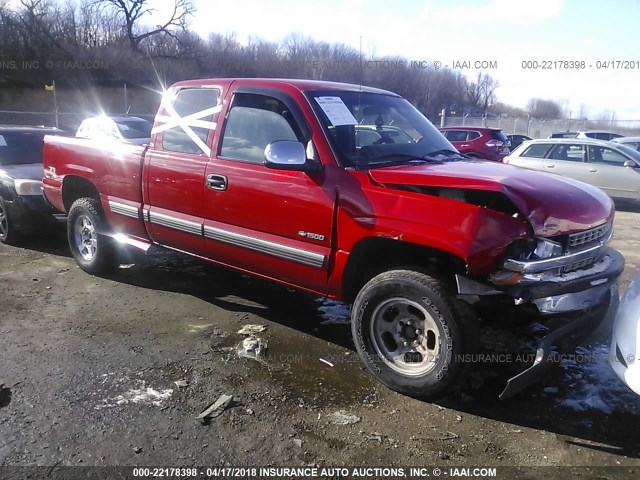 2GCEK19V521154358 - 2002 CHEVROLET SILVERADO K1500 RED photo 1