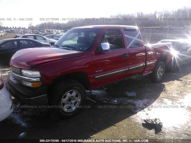 2GCEK19V521154358 - 2002 CHEVROLET SILVERADO K1500 RED photo 2