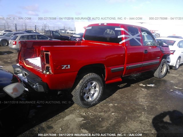 2GCEK19V521154358 - 2002 CHEVROLET SILVERADO K1500 RED photo 4