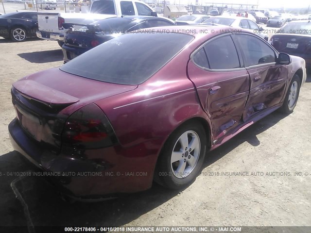 2G2WS522551211386 - 2005 PONTIAC GRAND PRIX GT MAROON photo 4