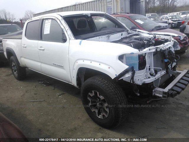 3TMDZ5BNXJM039304 - 2018 TOYOTA TACOMA DBL CAB/SR5/TRD SPORT/OR WHITE photo 1