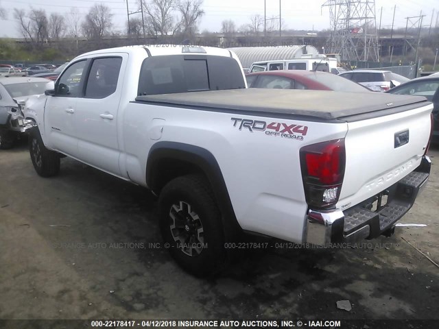 3TMDZ5BNXJM039304 - 2018 TOYOTA TACOMA DBL CAB/SR5/TRD SPORT/OR WHITE photo 3