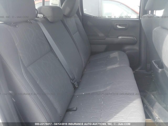 3TMDZ5BNXJM039304 - 2018 TOYOTA TACOMA DBL CAB/SR5/TRD SPORT/OR WHITE photo 8