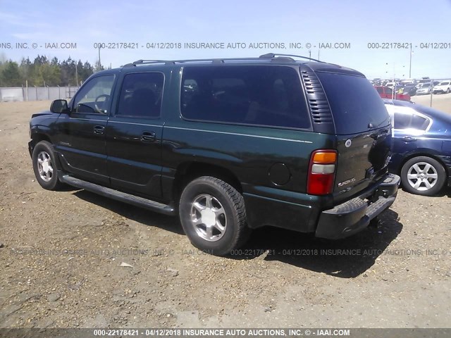 1GKFK66U23J211253 - 2003 GMC YUKON XL DENALI GREEN photo 3