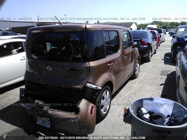 JN8AZ2KRXBT209298 - 2011 NISSAN CUBE S/SL/KROM BROWN photo 4