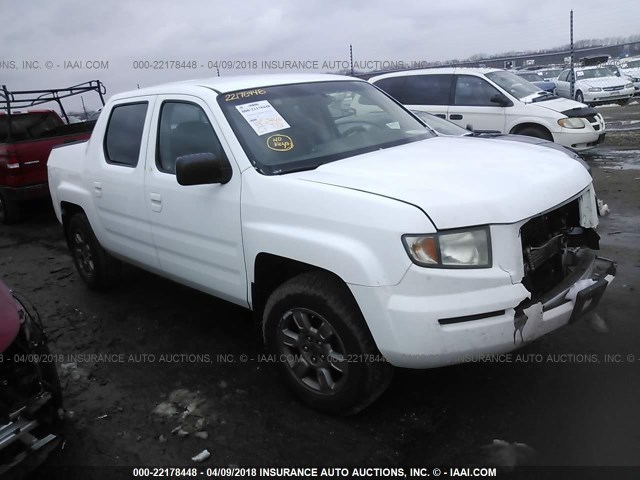 2HJYK16377H537566 - 2007 HONDA RIDGELINE RTX WHITE photo 1