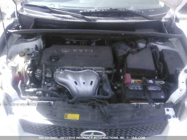 JTLKE50E991081188 - 2009 TOYOTA SCION XB WHITE photo 10