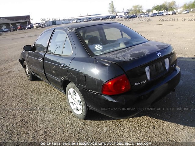 3N1CB51D24L906135 - 2004 NISSAN SENTRA 1.8/1.8S BLACK photo 3