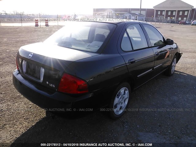 3N1CB51D24L906135 - 2004 NISSAN SENTRA 1.8/1.8S BLACK photo 4