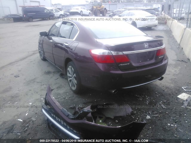 1HGCR2F50DA269246 - 2013 HONDA ACCORD SPORT 红色 照片 3
