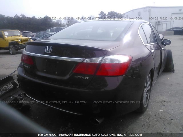 1HGCR2F50DA269246 - 2013 HONDA ACCORD SPORT 红色 照片 4