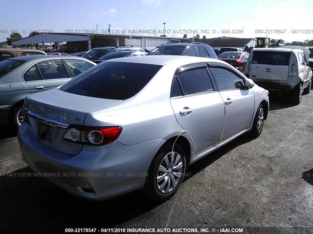 2T1BU4EE4CC823176 - 2012 TOYOTA COROLLA S/LE SILVER photo 4