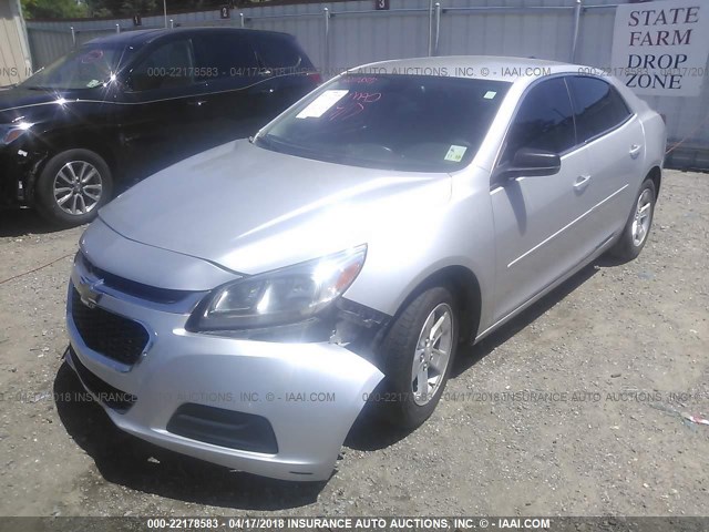 1G11B5SL1EF288952 - 2014 CHEVROLET MALIBU LS ვერცხლისფერი ფოტო 2