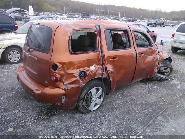 3GNDA13DX8S524108 - 2008 CHEVROLET HHR LS ნარინჯისფერი ფოტო 4