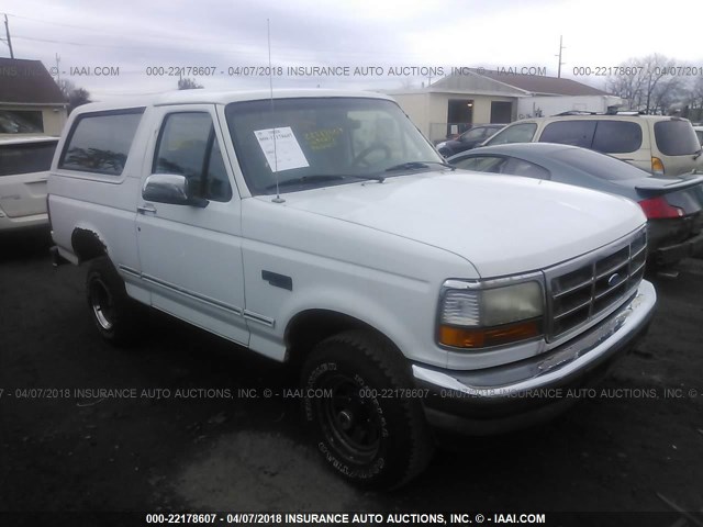 1FMEU15H5TLB65636 - 1996 FORD BRONCO U100 WHITE photo 1