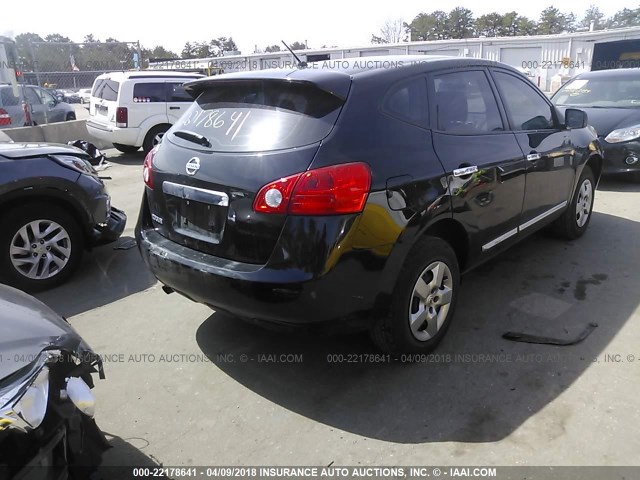 JN8AS5MV9CW394329 - 2012 NISSAN ROGUE S/SV BLACK photo 4