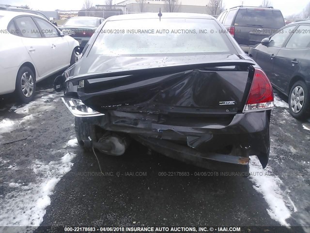 2G1WC57M391226373 - 2009 CHEVROLET IMPALA 2LT BLACK photo 6