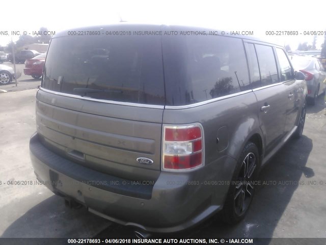 2FMGK5C87EBD27777 - 2014 FORD FLEX SEL GOLD photo 4